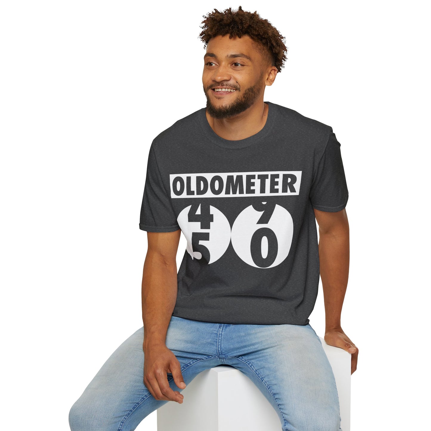 Funny Oldometer Odometer 50th Birthday Gift 50 yrs Old Joke T-Shirt For Men Women T-Shirt