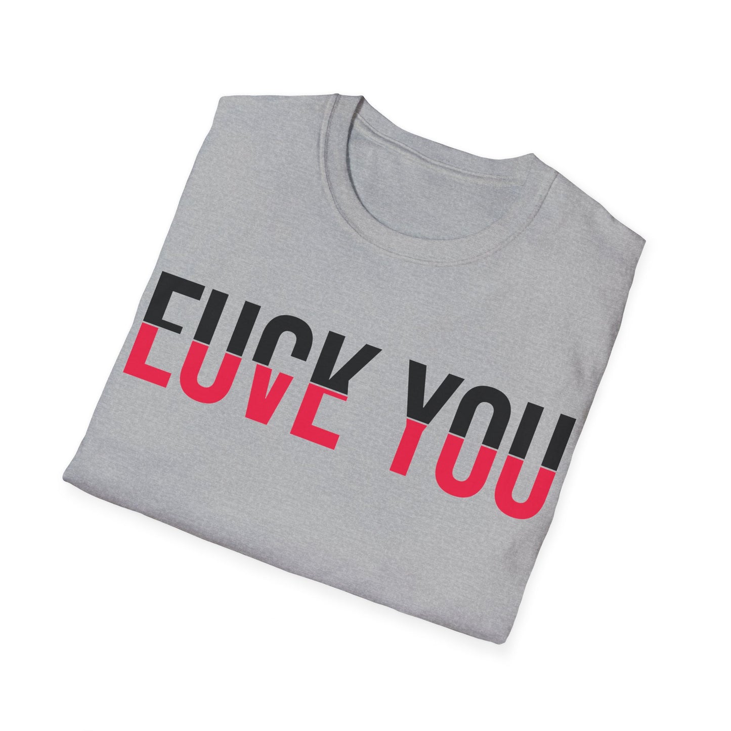 Love You Fck You Love and Hate Cross Word T-shirt For Men Women T-Shirt