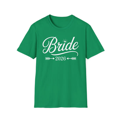 Bride Est 2026 Married Wedding Bridal Party Bachelorette T-Shirt For Women