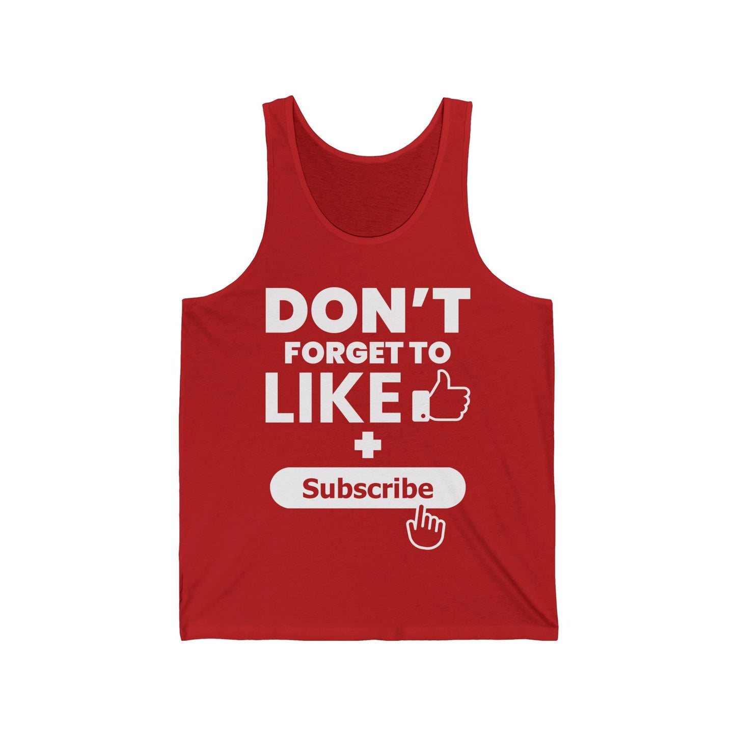 Social Media Influencer Like and Subscribe Tank Top For Men Women YouTuber Tank Top