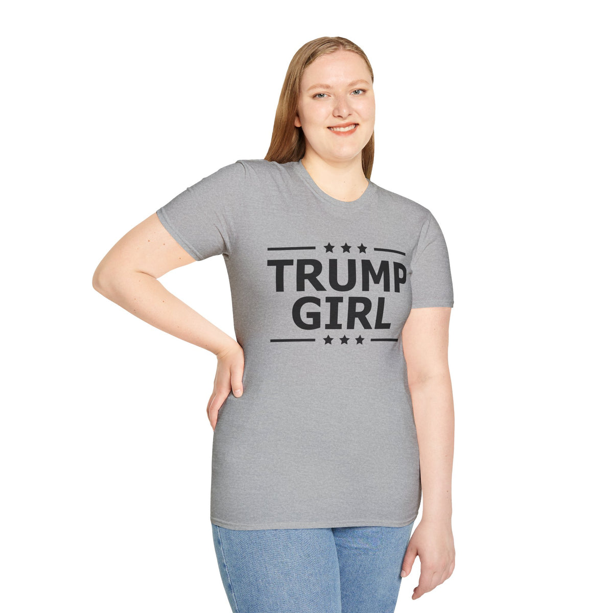 Cute Trump Girl Republican US Flag 2024 Vintage Vote T-Shirt
