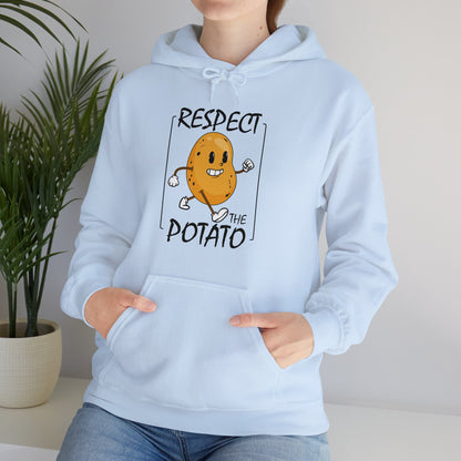 Funny Respect The Potato Gift Men Cute Root Vegetable Lovers Vegan Hoodie For Men Women Hoodie