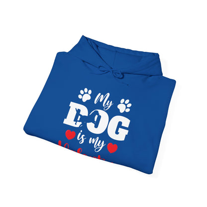 Funny My Dog is My Valentine Dog Lovers Hoodie For Men Women Hoodie