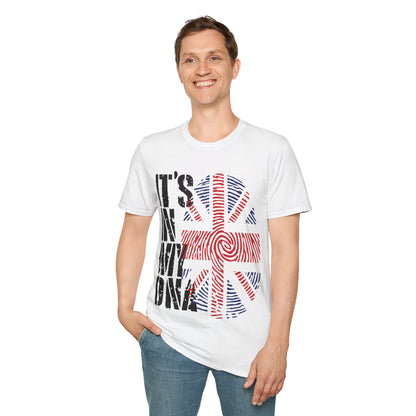 Funny Its In My DNA British Flag England UK Britain Union Jack T-Shirt For Men Women T-Shirt