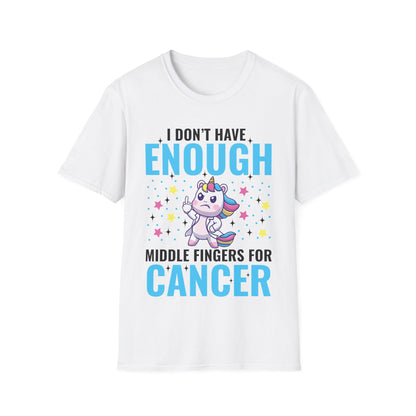 Funny I Don't Have Enough Middle Fingers For Cancer Unicorn T-Shirt For Men Women T-Shirt