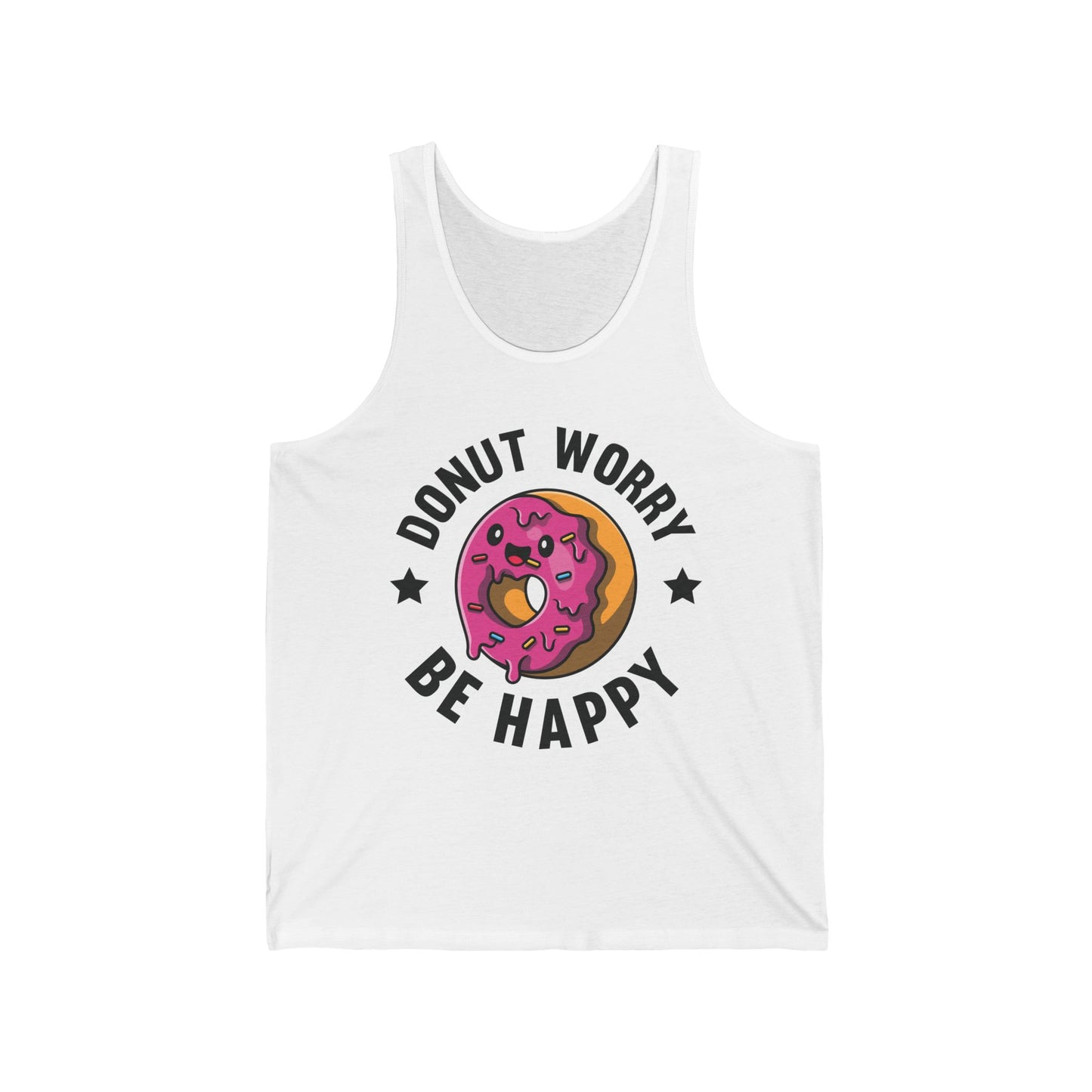 Funny Donut Worry Be Happy Foodie Donut Lovers Tank Top For Men Women Tank Top