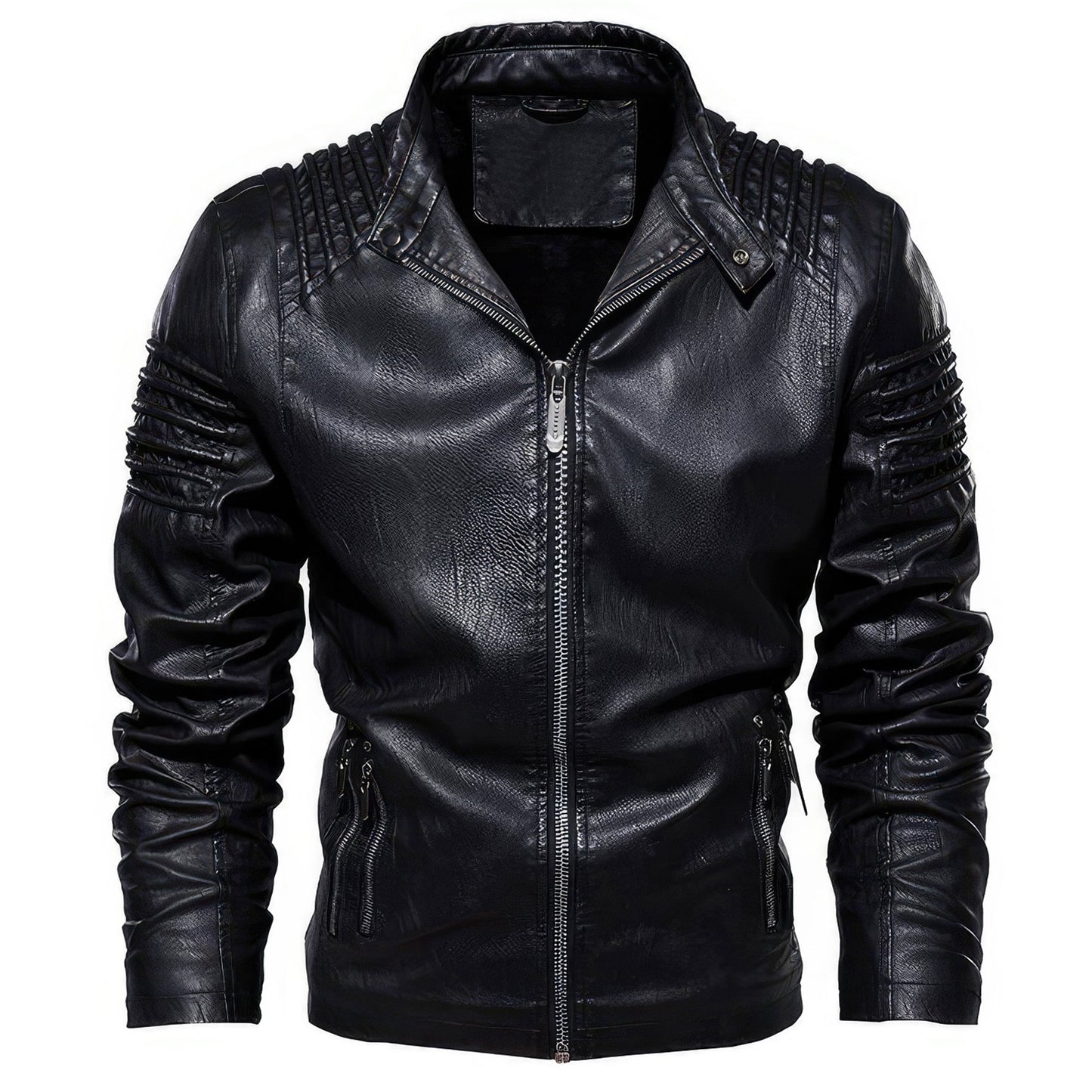 Men's Leather Jacket Motorcycle Biker Leather Coats Male Outerwear Fashion Warm Thicken Wool Liner Genuine Leather Jackets
