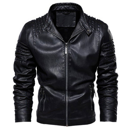 Men's Leather Jacket Motorcycle Biker Leather Coats Male Outerwear Fashion Warm Thicken Wool Liner Genuine Leather Jackets