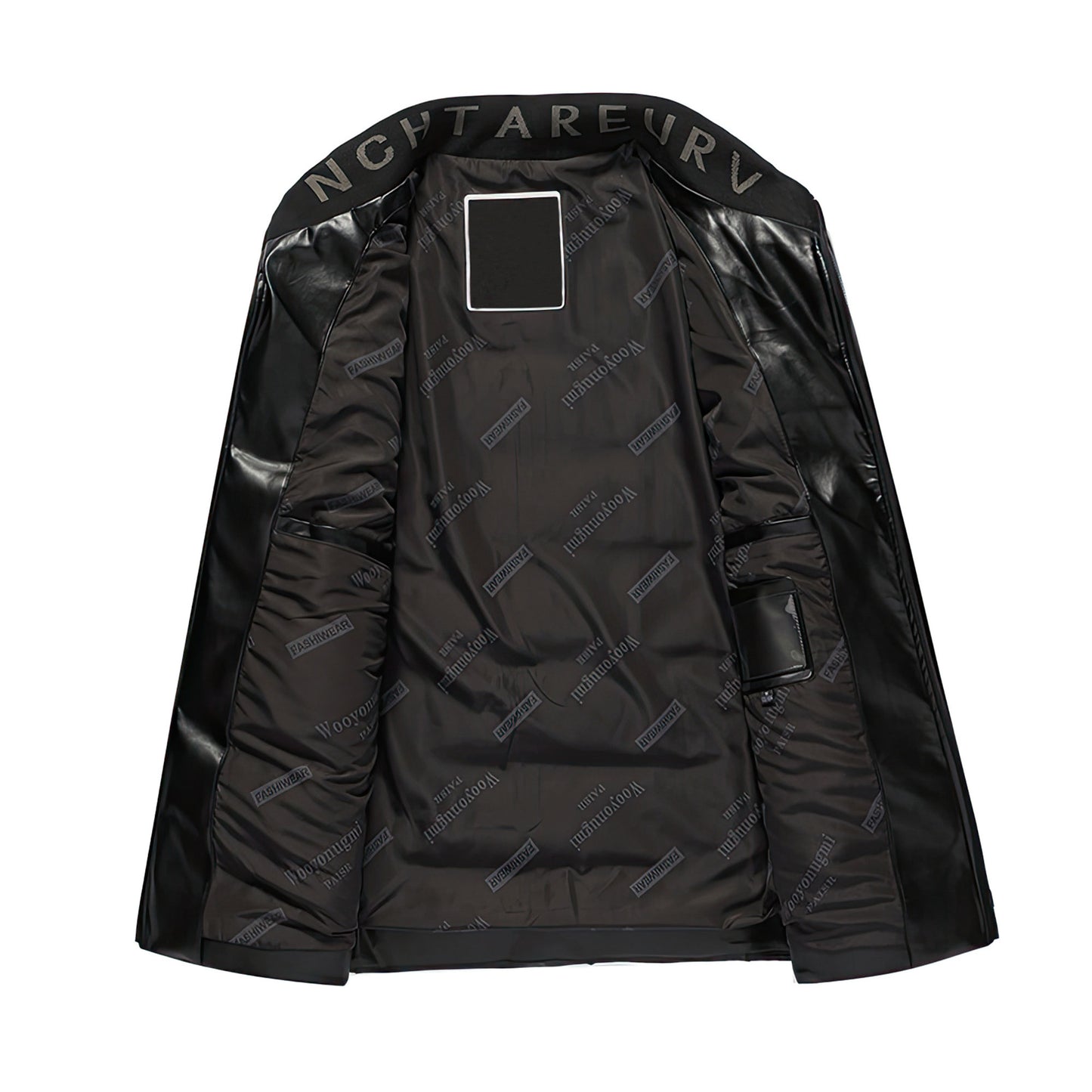 Mens Split Leather Coat Thickened Warm Men's Puffer Jacket Genuine Leather Jackets