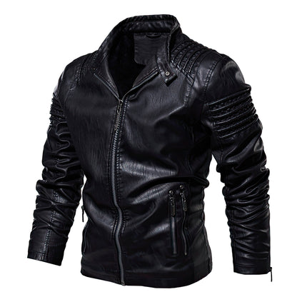 Men's Mountainskin Leather Jacket Winter Autumn Mens Motorcycle Coat Warm Slim Outwear Genuine Leather Jackets