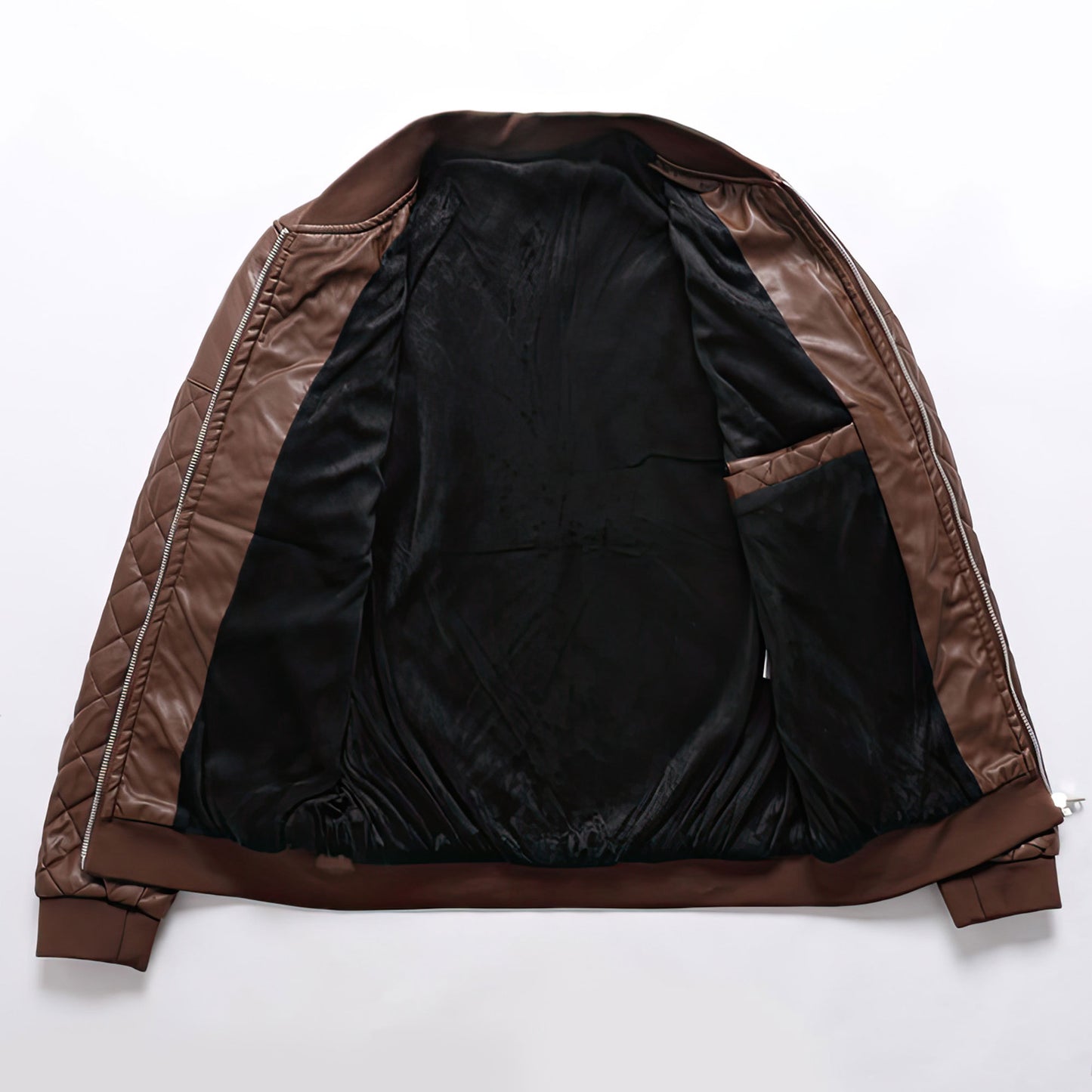 Mens Streetwear Hip Hop Motorcycle Leather Coats Casual Warm Genuine Leather Jackets