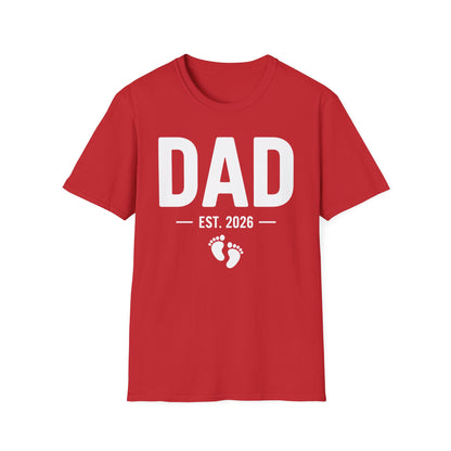 Funny Dad Est 2026 To Be Gifts First Time Dad New Daddy T-Shirt For Men