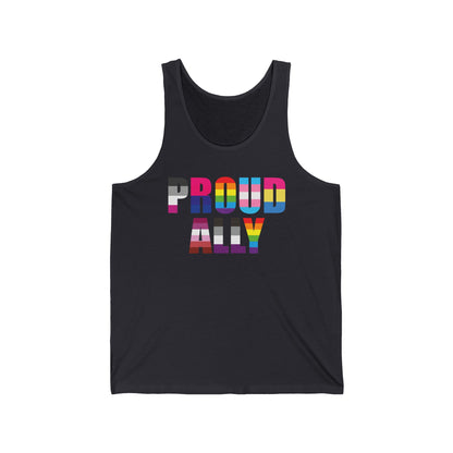 Proud Ally LGBTQ Gay Pride Equality Parade Retro Vintage Tank Top For Men Women