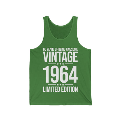 60 Year Old Gifts Vintage 1964 60 Years Awesome 60th Birthday Tank Tops