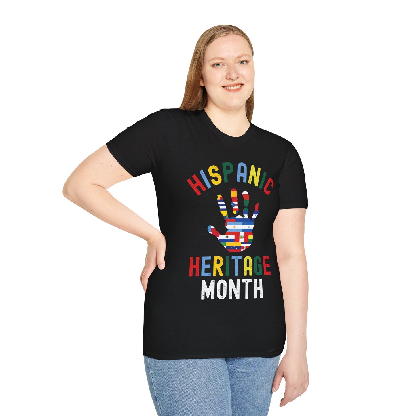 Hispanic Heritage Month Hand Flags Countries  T-Shirt Men Women Kids