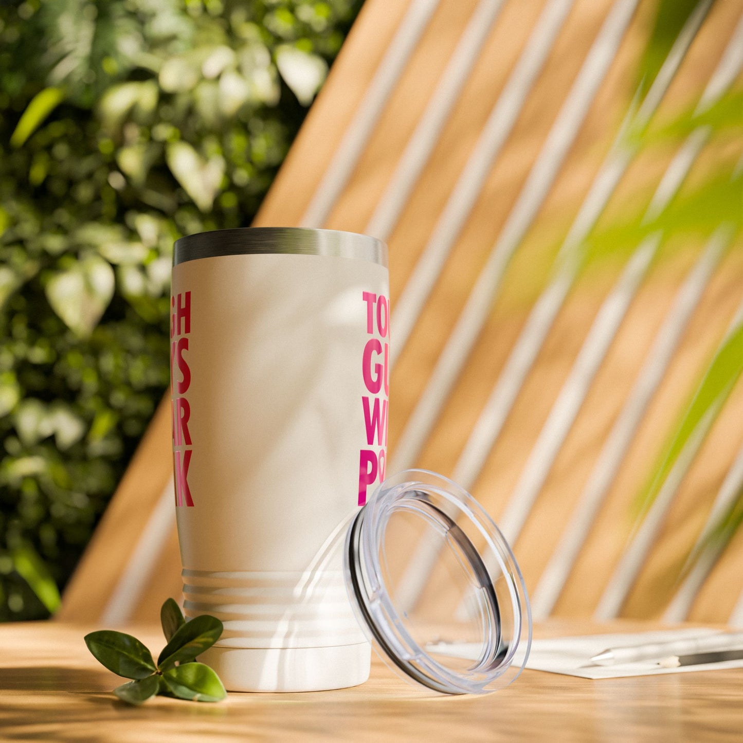 Tough Guys Wear Pink Breast Cancer Awareness October Tumbler