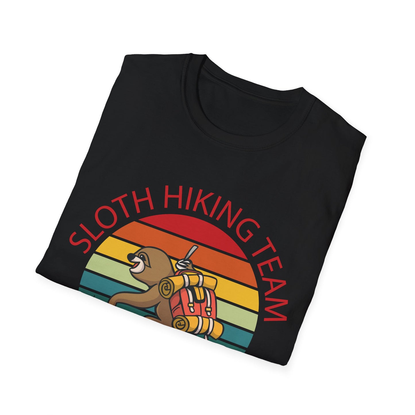 Retro Sloth Hiking Team We'll Get There When We Get There Hikers Hiking T-Shirt