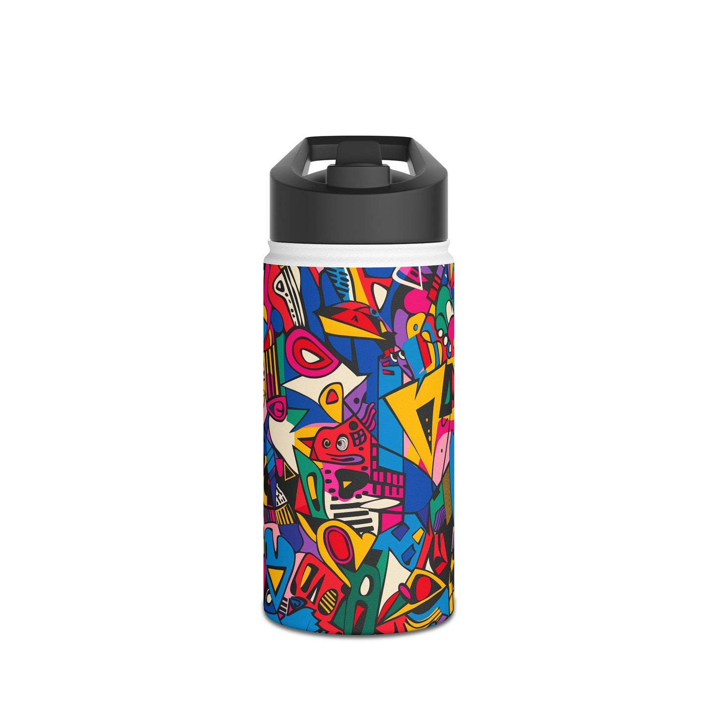 Comic pattern Vibrant Pattern Stainless Steel Water Bottle with Twist-on Lid and Double-Wall Vacuum Insulation