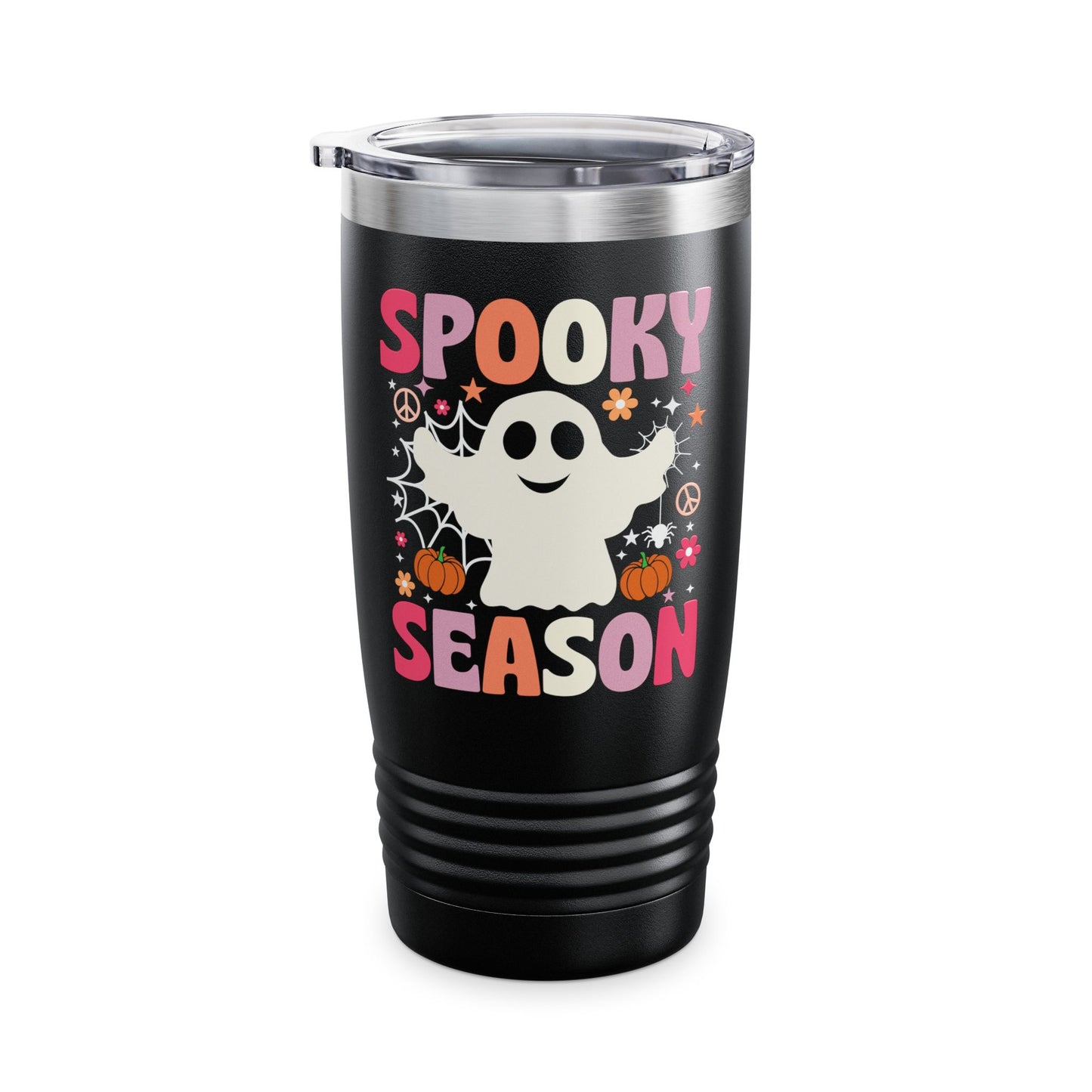 Groovy Spooky Season Cute Ghost Pumpkin Halloween Tumbler For Men Women Kids