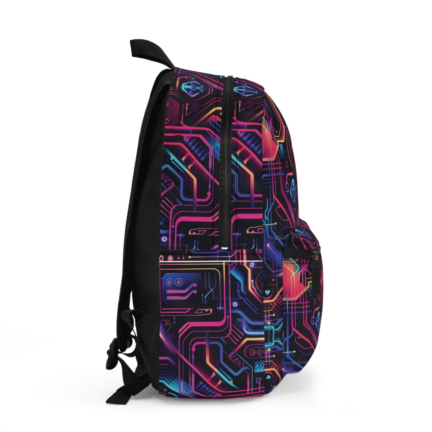 Cyberpunk Neon Vibrant Color Pattern Backpacks for Men Women Kids School Travel, Capacity School Backpacks