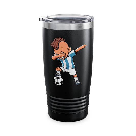 Funny Dabbing Soccer Argentina Jersey Tumbler, Dab Kids Boys Tumbler For Men Women Kids Tumbler