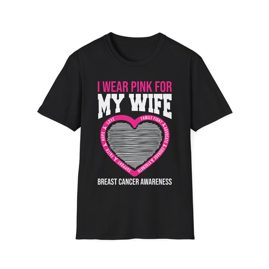 Husband Men I Wear Pink for My Wife Breast Cancer Awareness T-Shirt