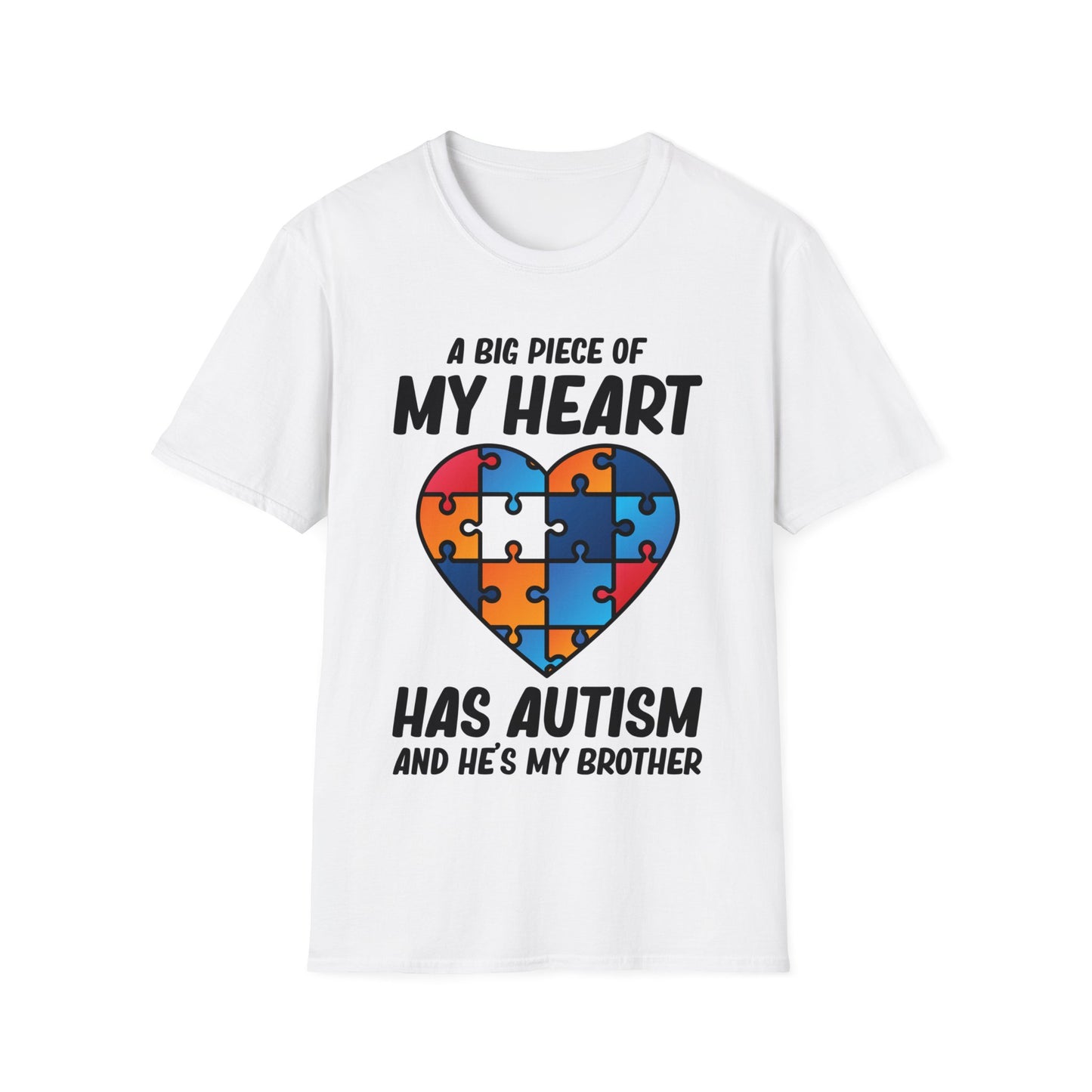 Big Peice Of My Heart Autism Awareness Sister Brother Autistic Kids Awareness T-Shirt