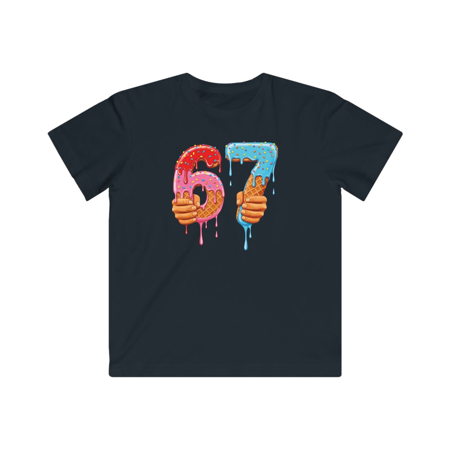 6 7 Meme Ice Cream Drip Funny Gen Alpha Slang Trending T-Shirt
