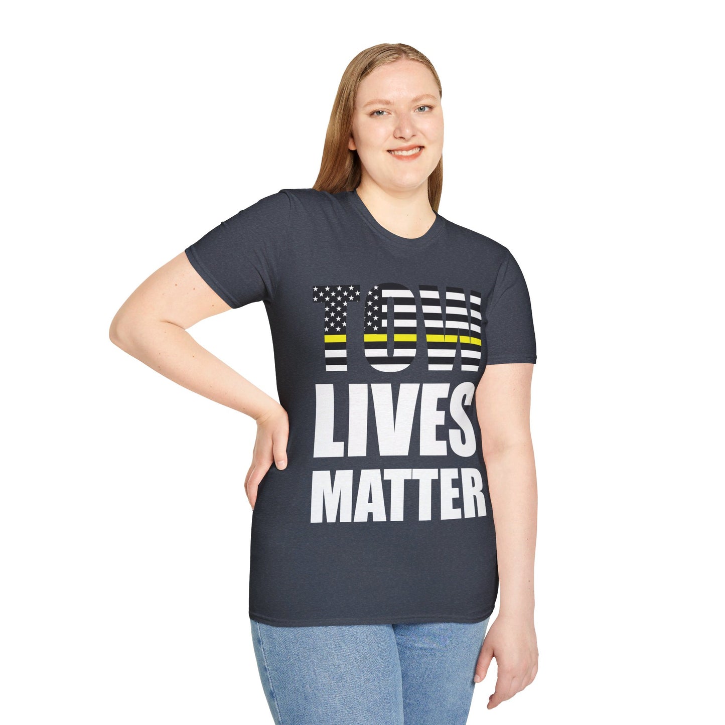 Tow Lives Matter Thin Yellow Line Tow Truck Driver Birthday Gift T-shirt Men