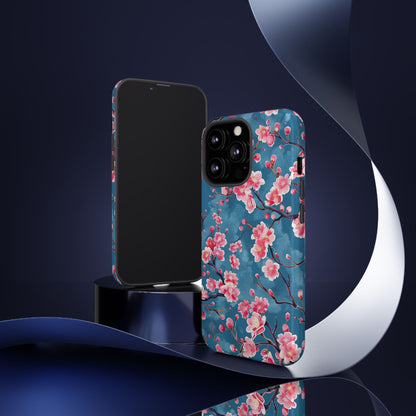 Sakura Blossoms Vibrant Colored iPhone 13 14 15 16 Pro Max Plus Case Wireless Charging Compatible Tough Cases Protection, Magnetic Phone Case for iPhone Classic Series