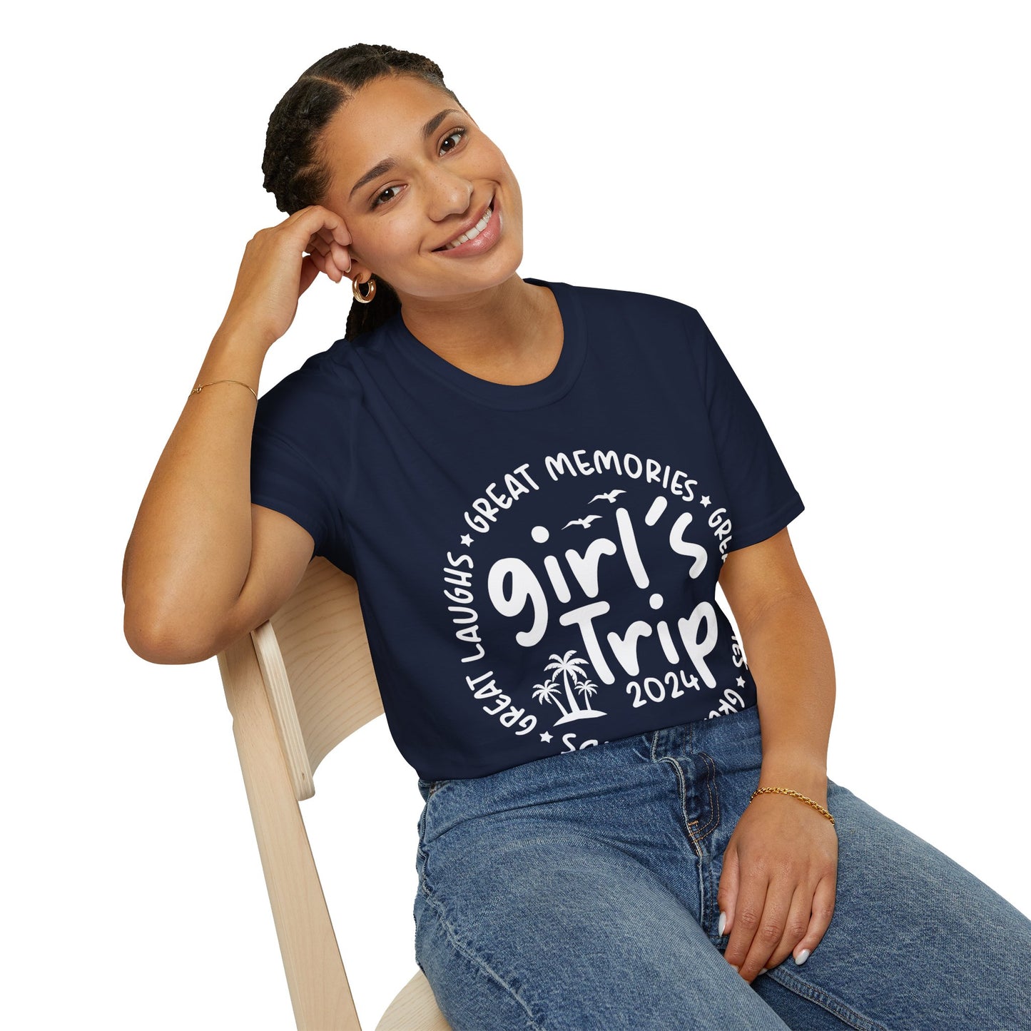 Girl's Trip 2024 Memories Friends Trip Matching Vacation T-Shirt For Men Women T-Shirt