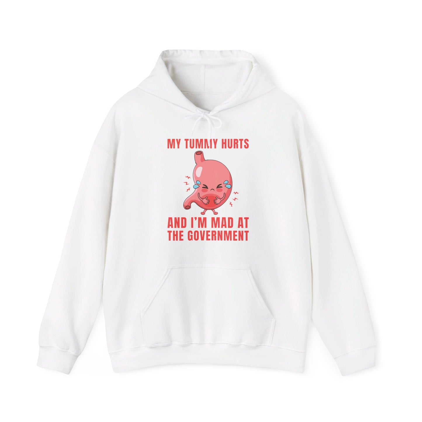 Funny My Tummy Hurts And I'm MAD At The Government Meme Sarcastic Hoodie