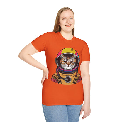 Funny Space Gifts Cat Mom Cat Dad Astronaut Space T-Shirt For Men Women Kids T-Shirt