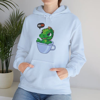 Tea-Rex In A Cup Cute T-Rex Dinosaur Kawaii Coffee Tea Funny Dino Pun Hoodie For Men Women Hoodie