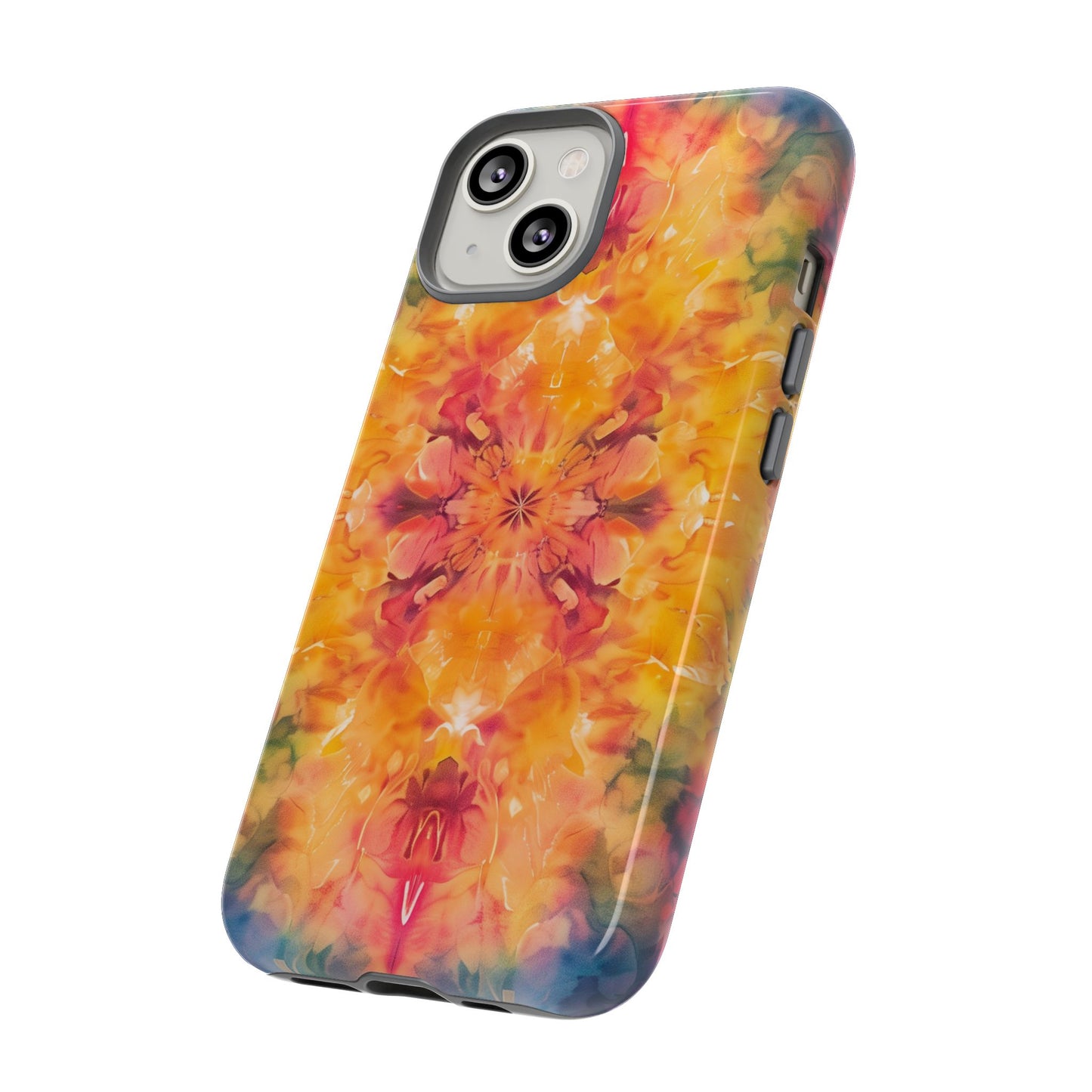 Tie-Dye Dream Pattern iPhone 13 14 15 16 Pro Max Plus Case Wireless Charging Compatible Tough Cases Protection, Magnetic Phone Case for iPhone Classic Series