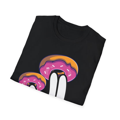 Funny Donuts with The Shocker Hand 2 and 1 Fingers Donut Lovers Humor Tshirt Men