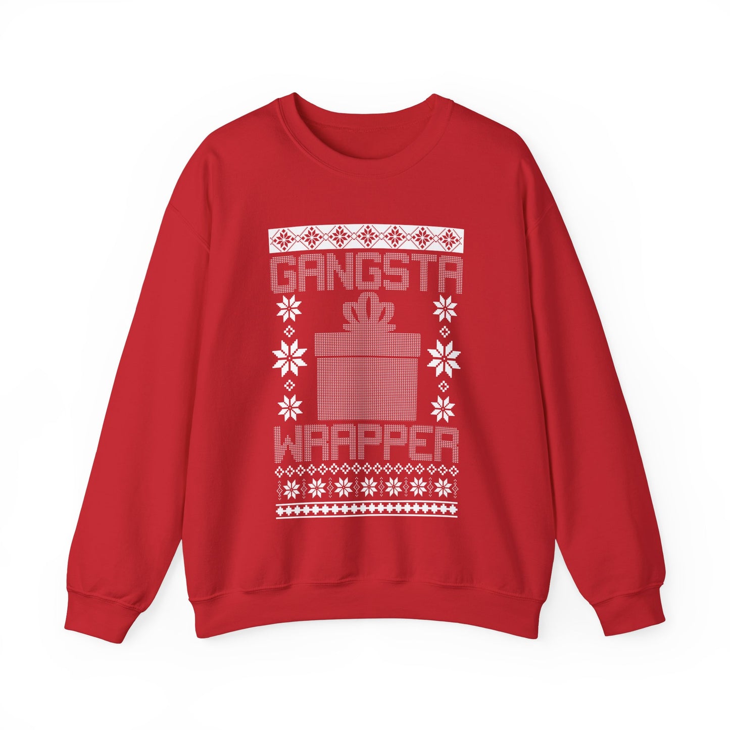 Gangsta Wrapper Funny Ugly Christmas Sweater Women Jumper Sweatshirt