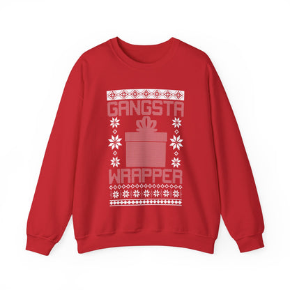 Gangsta Wrapper Funny Ugly Christmas Sweater Women Jumper Sweatshirt