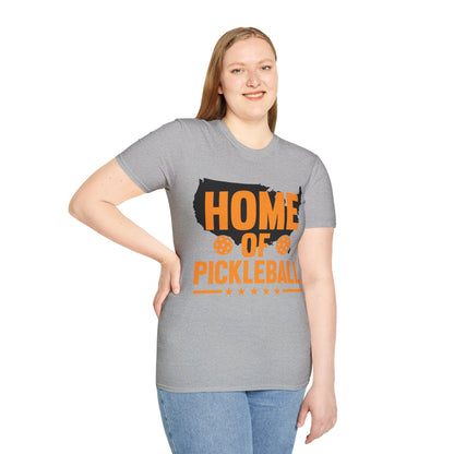 Home of Pickleball USA Map America T-Shirt For Men Women Kids