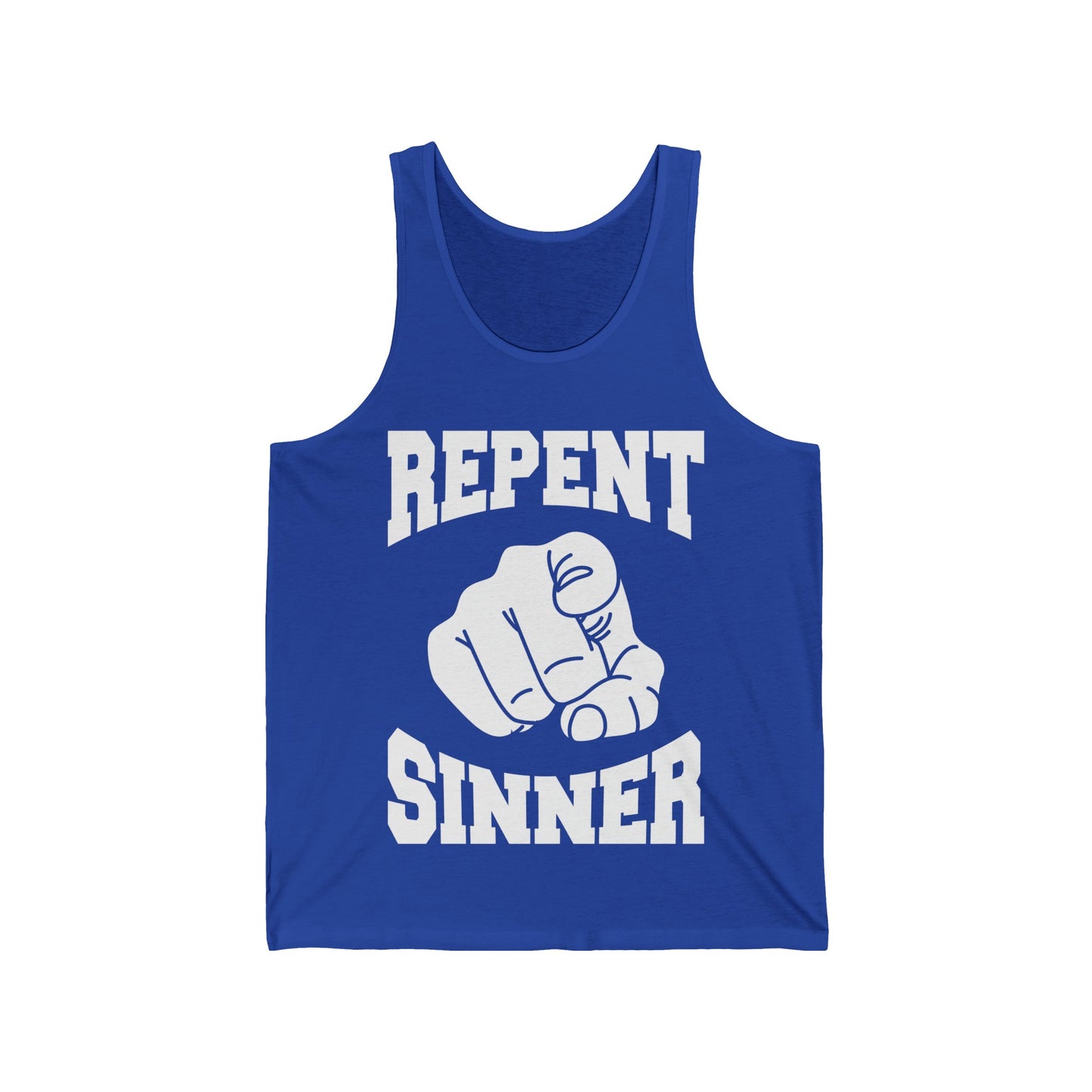 USA Funny Repent Sinner Christian Jesus Bible Tank Tops For Men Women