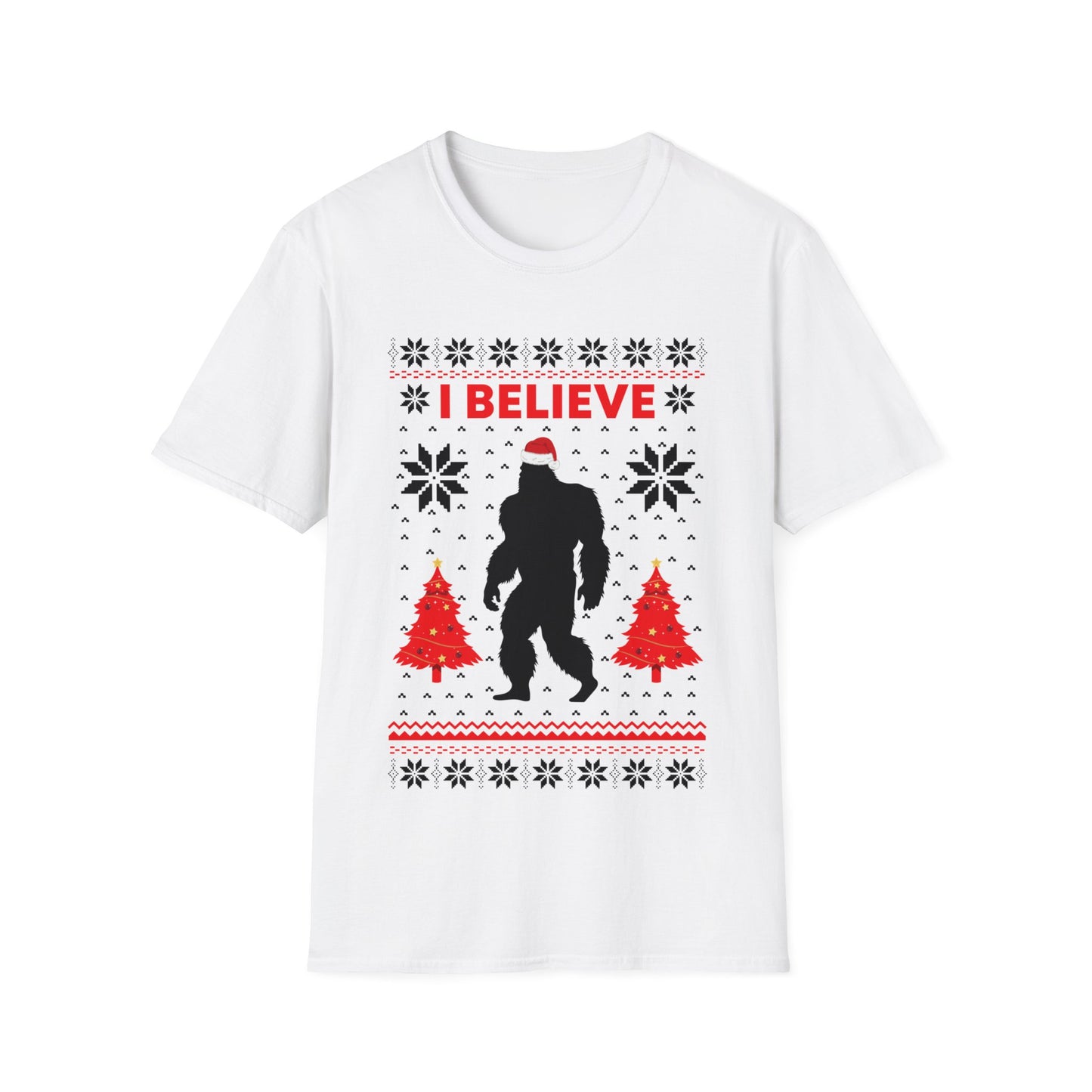 I Believe Sasquatch Big Foot Ugly Funny X-mas Holiday Christmas Jumper T-Shirt