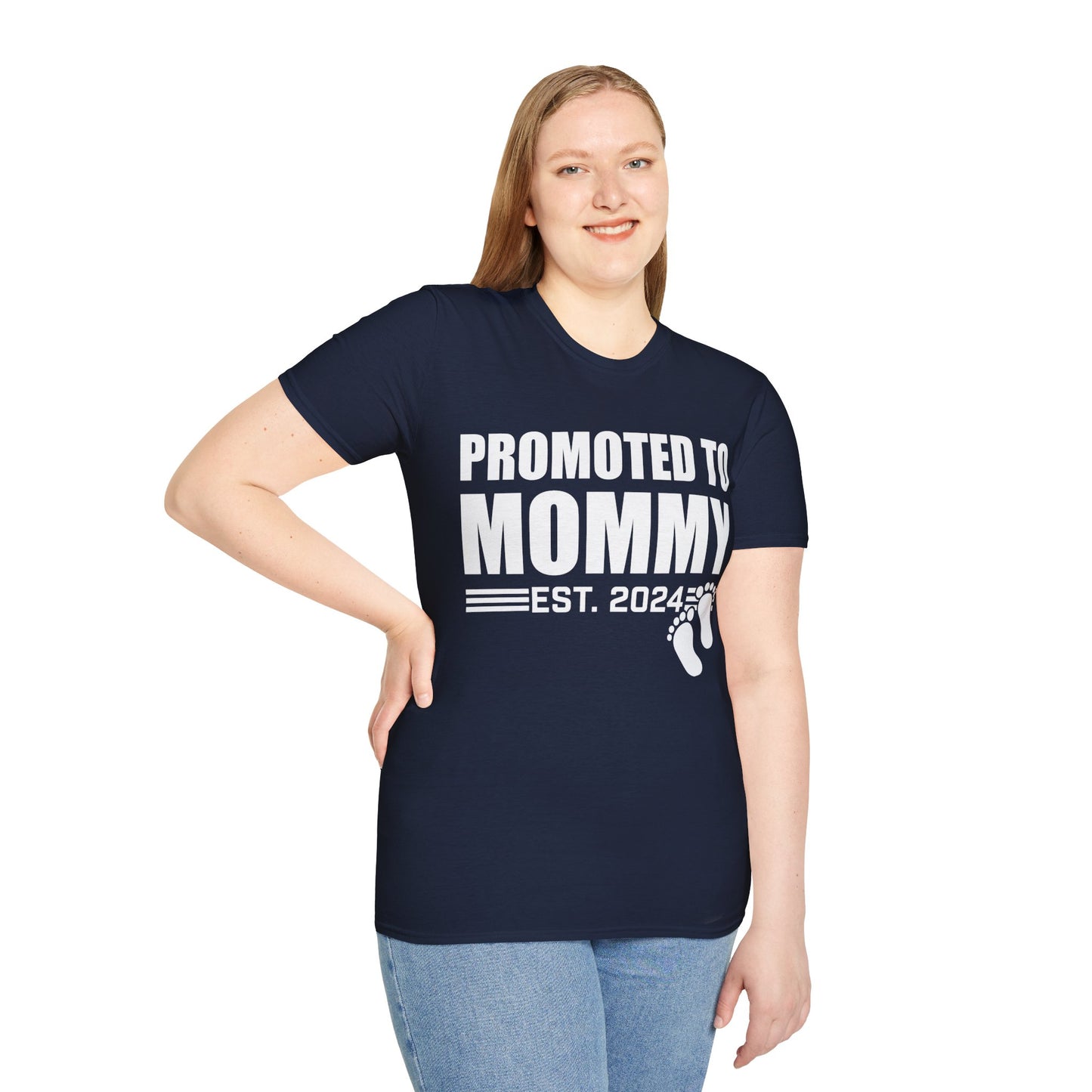 Promoted To Mommy 2024 Pregnancy Announcement Mothers Day Mom To Be T-shirt