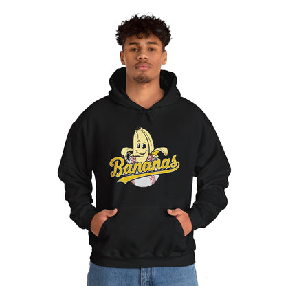 Funny Let's Go Bananas Baseball Hoodie For Baseball Lovers Men Women Hoodie