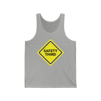 Funny Safety 3rd Third Distress Fun Tank Top For Men Women Travelers