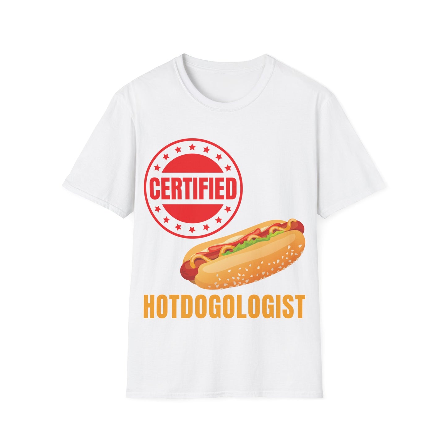 Certified Hotdogologist Hotdog Cool Sausage Hot Dog Lover T-Shirt For Men Women T-Shirt