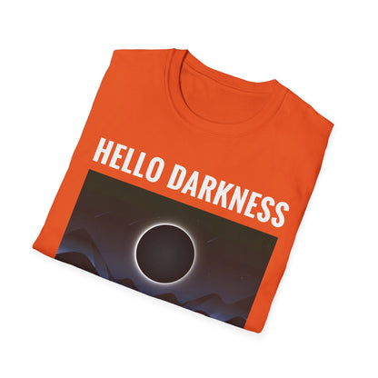 Funny Hello Darkness My Old Friend Solar Eclipse April 08, 2024 T-Shirt For Men Women T-Shirt