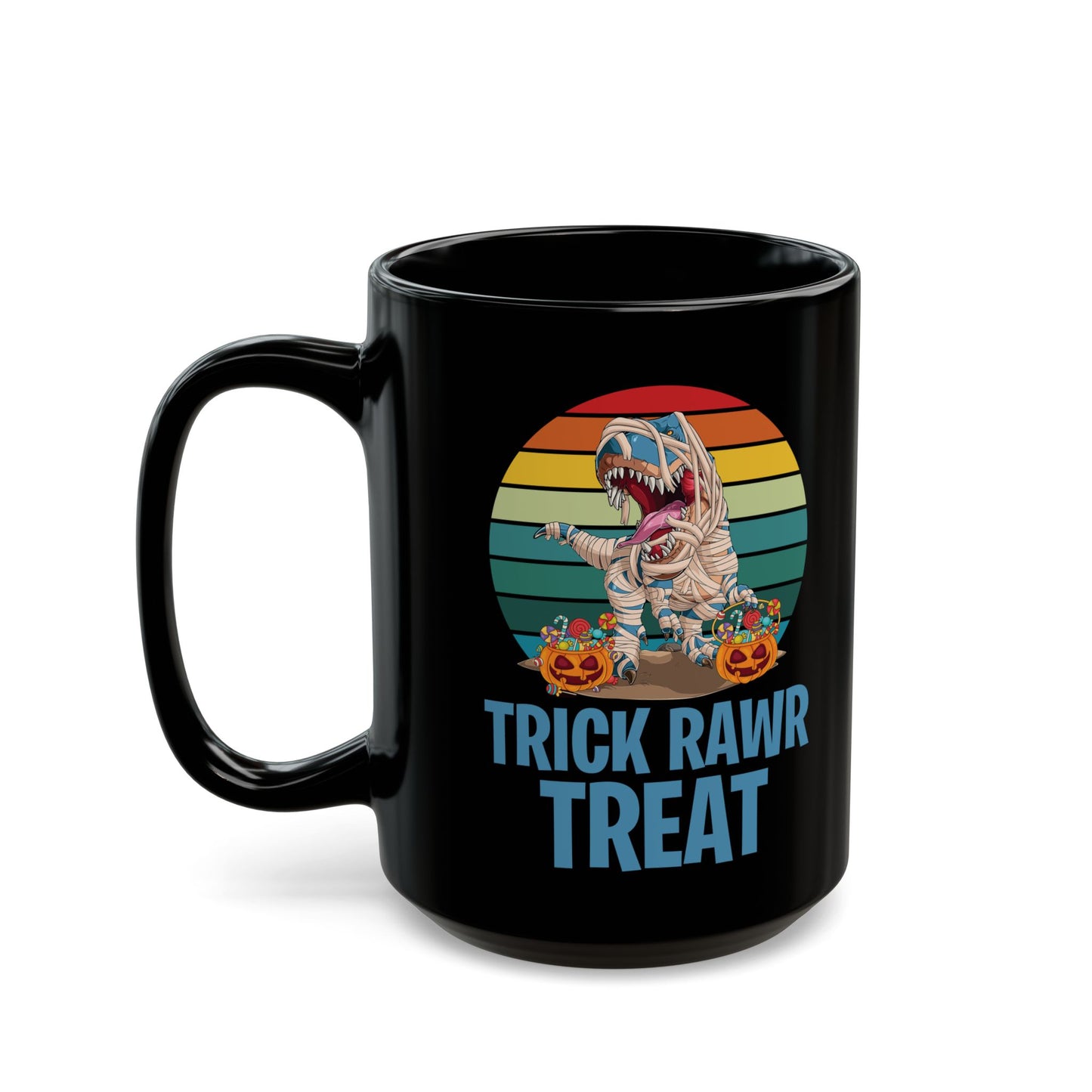 Funny Trick Rawr Treat Halloween Costume Pumpkin Dinosaur Candy T-Rex Coffee Mug
