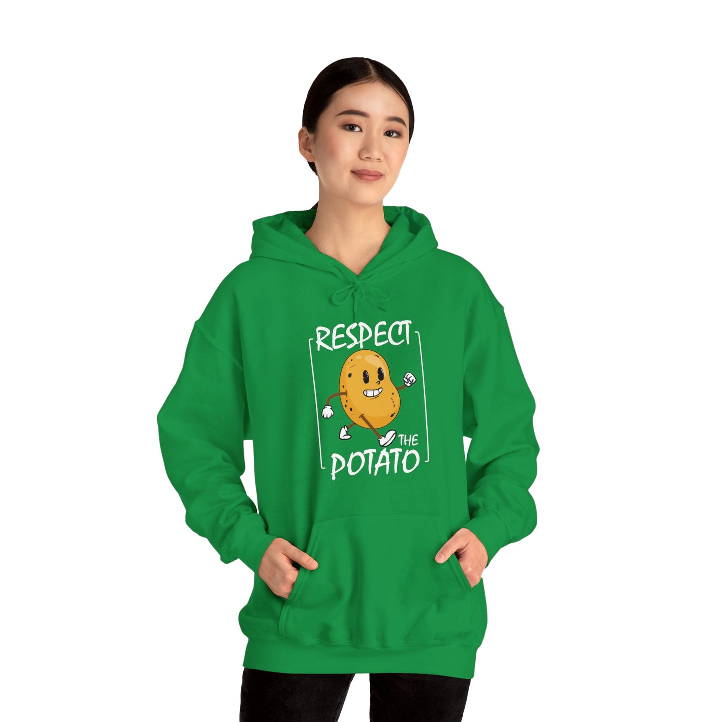 Funny Respect The Potato Gift Men Cute Root Vegetable Lovers Vegan Hoodie For Men Women Hoodie