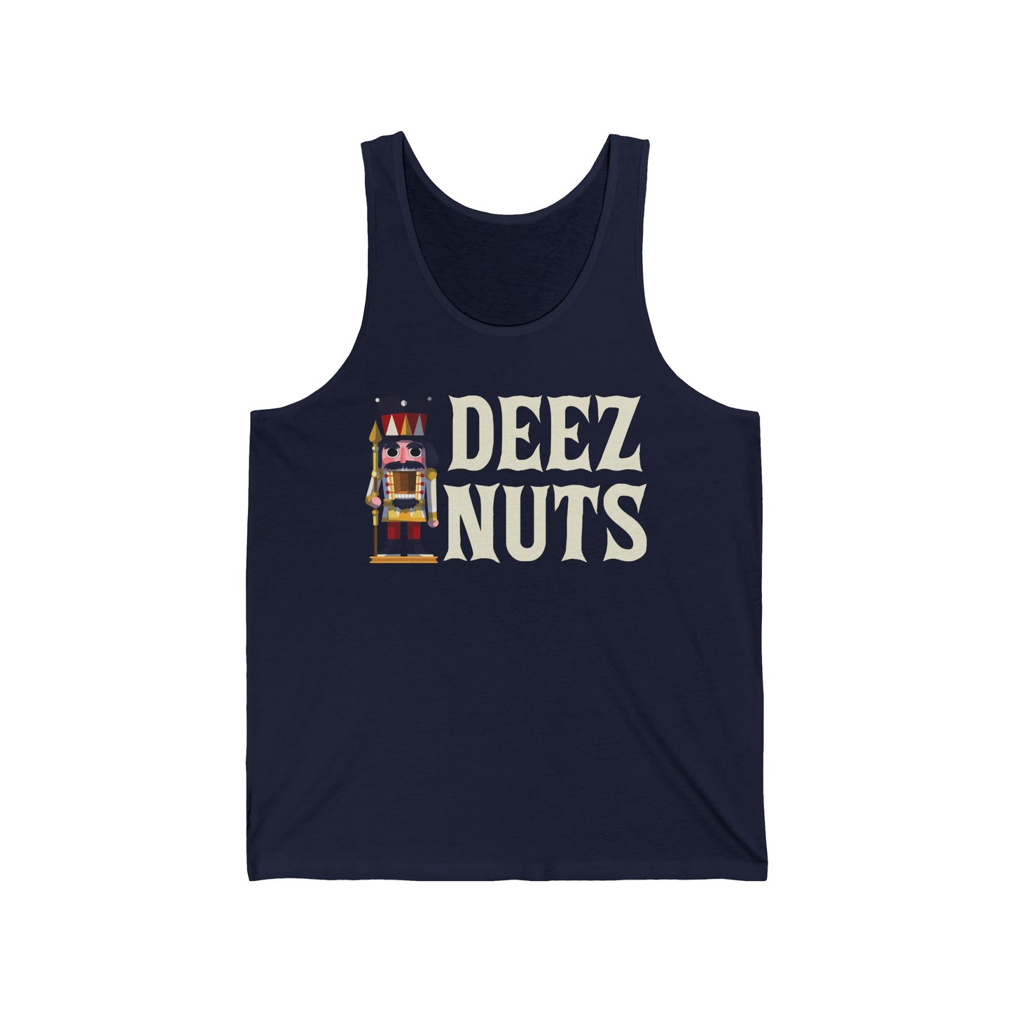 Funny Deez Nuts Nutcracker Ugly Christmas Meme Xmas Gift Tank Top Men Women