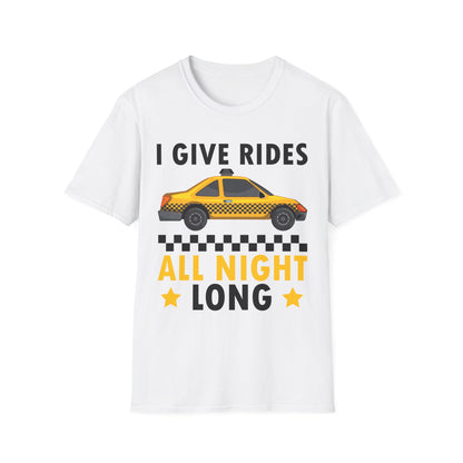 Funny Taxi Driver Driving Cab Taxicab Cabdriver Chauffeur Cabbie T-Shirt For Men Women T-Shirt